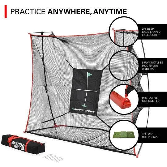 Rukket Sports Haack Pro Driving Net Package Incl. Tri-Turf Mat - Image 2
