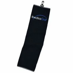 Nordicagolf Microfiber Trifold Towel-Black